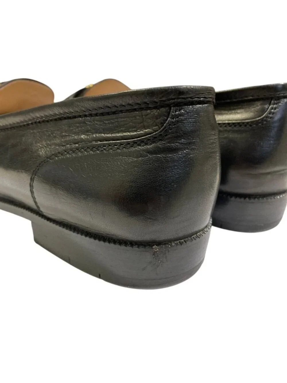 Chanel Vintage Turnlock CC Logo Leather Loafers Equivalent Black Second